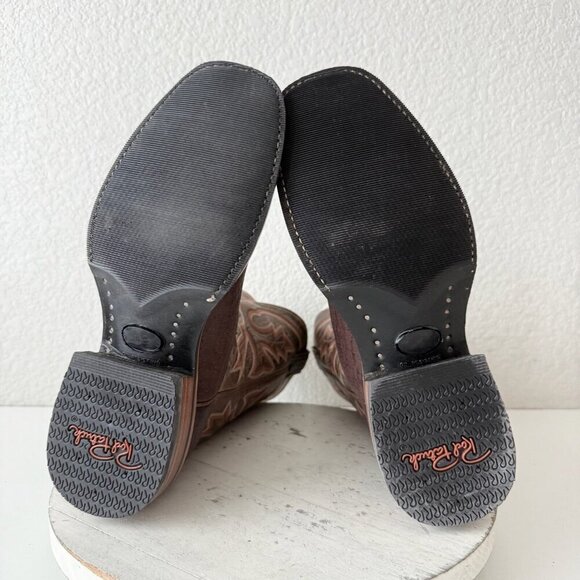 NEW Rod Patrick Mens Cowboy Boots Size 8B Brown Shark Leather Western Square Toe - Picture 8 of 12